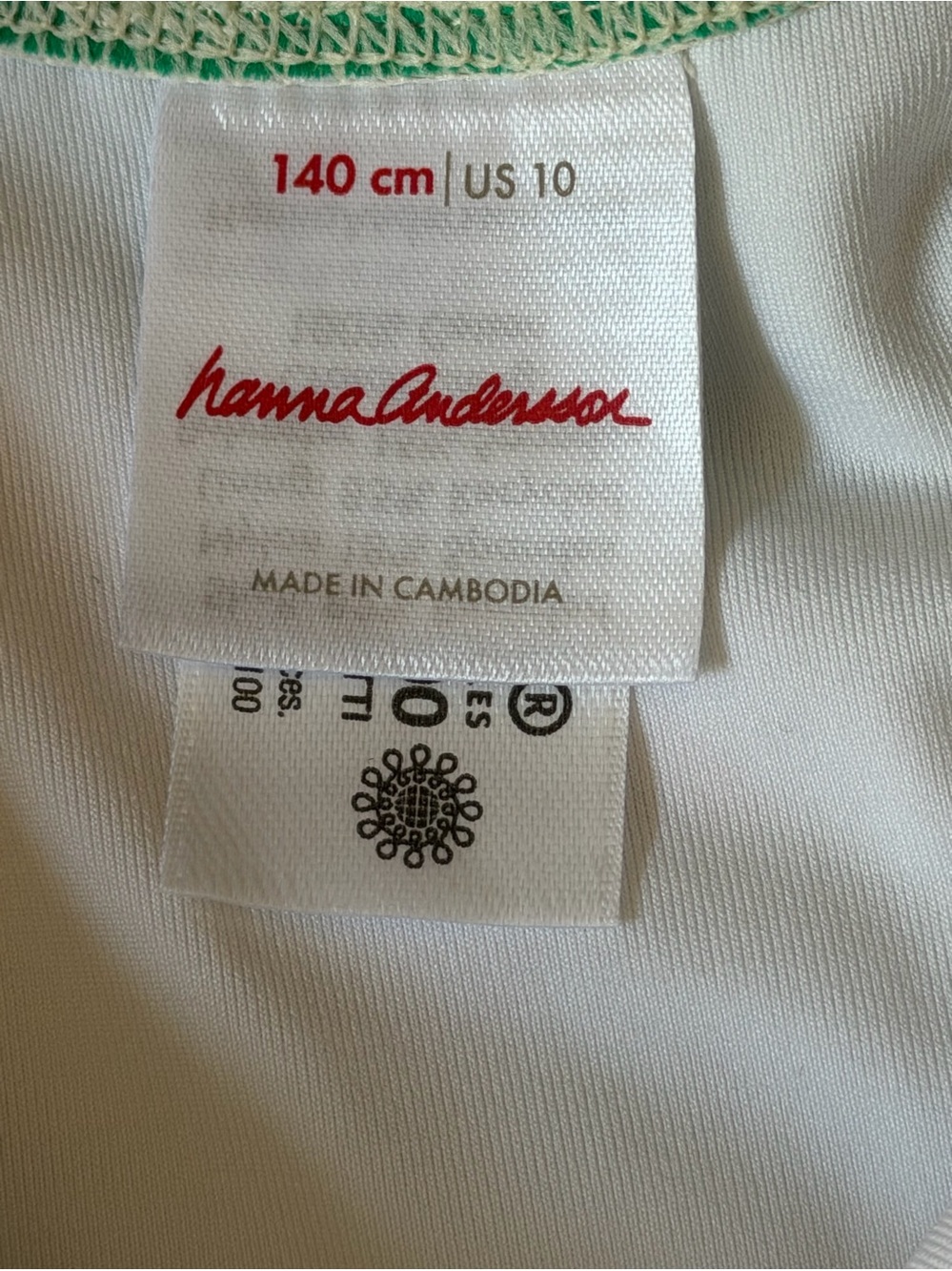 Hanna Anderson Kids One-Piece Swimsuit in Multicolor Geometric Print Size 10 - Picture 4 of 8